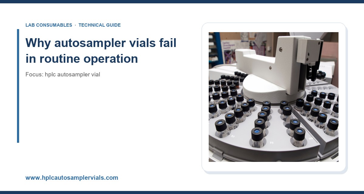 Why autosampler vials fail in routine operation