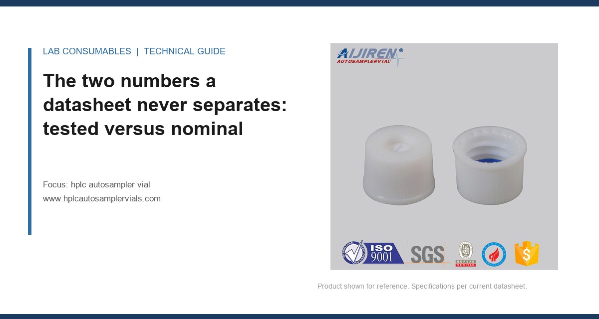 The two numbers a datasheet never separates: tested versus nominal