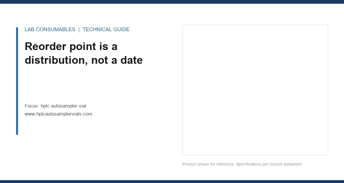 Reorder point is a distribution, not a date