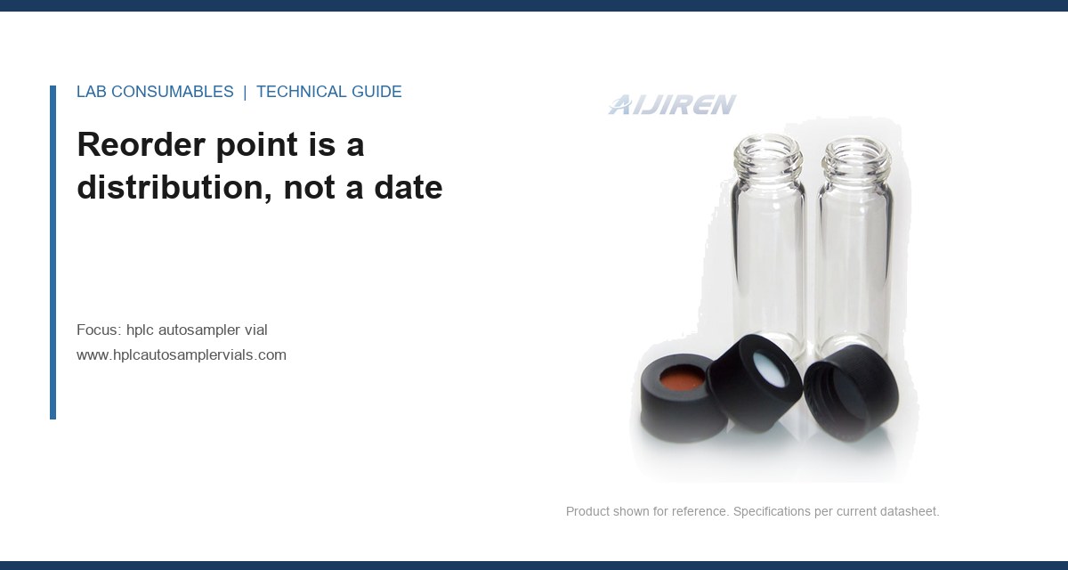 Reorder point is a distribution, not a date